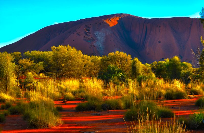 Ayers Rock in the morning sun