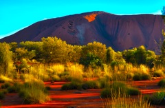 Ayers Rock in the morning sun