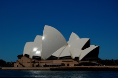 Sydney Opera House in bright sunlight 