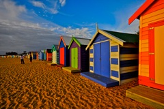 Strandhäuschen am Brigthon Beach nahe Melbourne