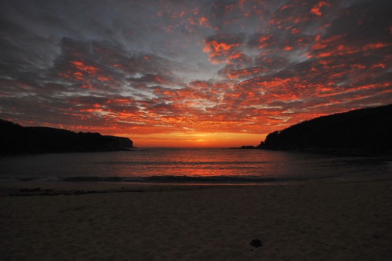 Dawn at Wattamolla beach