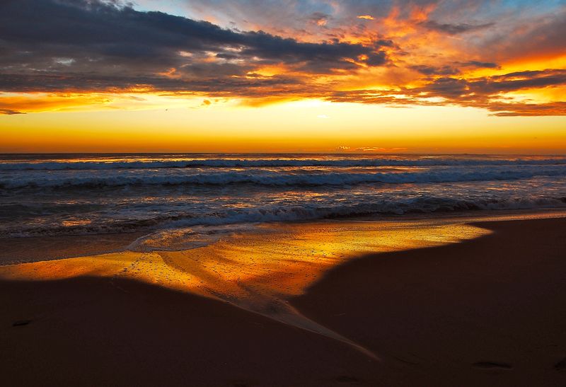 Sonnenaufgang am Collaroy Beach bei Sydney